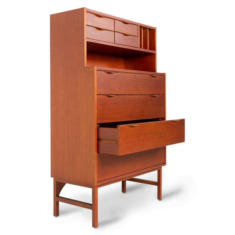 HKLIVING-collectie Houten secretaire kast stained