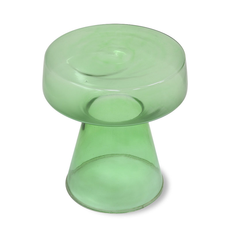 HKliving-collectie Glazen side table groen