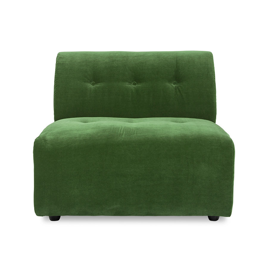 HKLIVING-collectie Vint bank element midden royal velvet groen