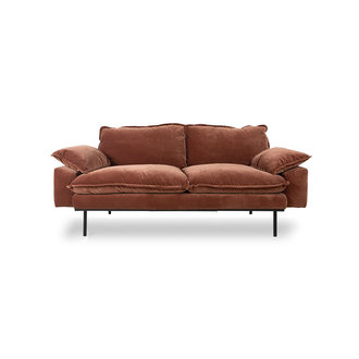 HKLIVING retro sofa: 2-seats, royal velvet, magnolia