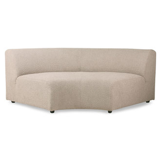 HKLIVING Jax bank element round boucle taupe