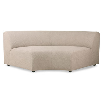 HKliving jax couch: element round, boucle, taupe