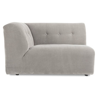 HKliving vint couch: element left 1,5-seat, corduroy rib, cream