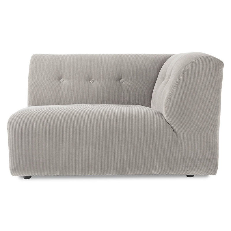 HKLIVING-collectie vint couch: element right 1,5-seat, corduroy rib, cream