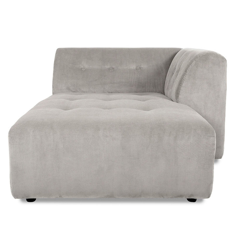 HKLIVING-collectie vint couch: element right divan, corduroy rib, cream