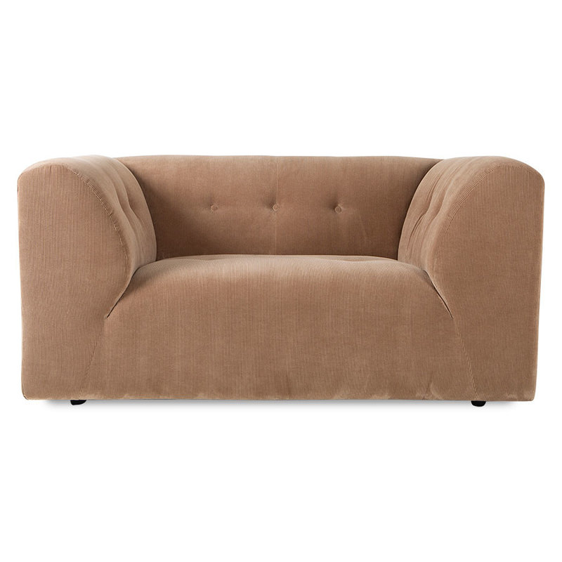 HKliving-collectie Vint bank element loveseat corduroy rib bruin