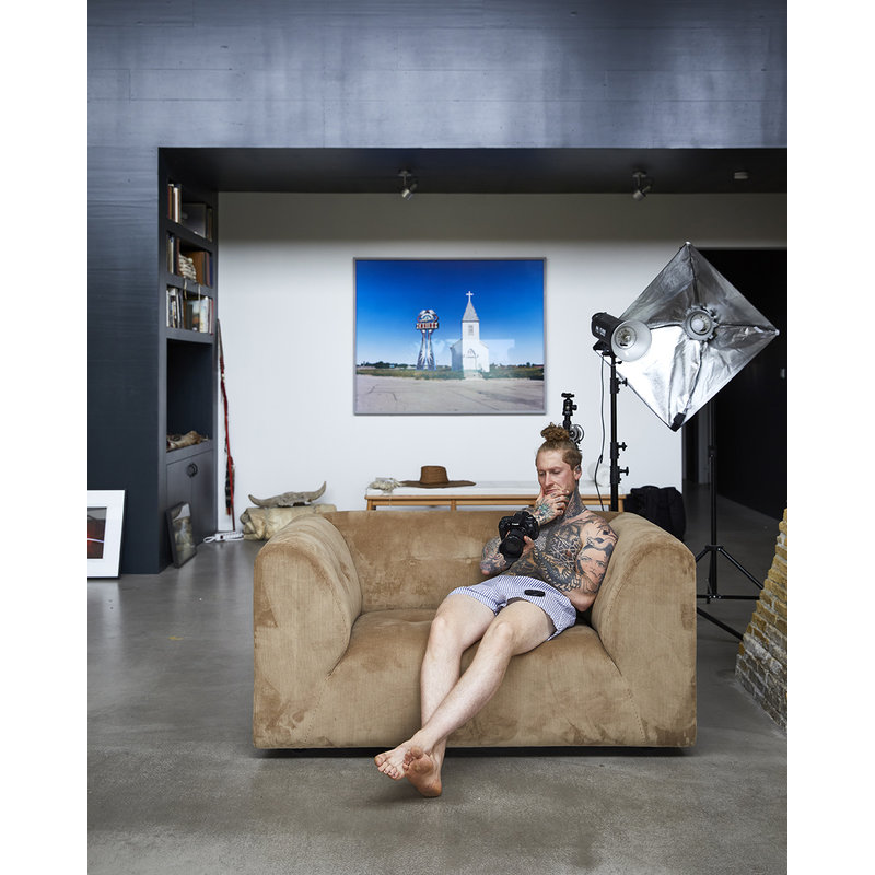 HKLIVING-collectie vint couch: element loveseat, corduroy velvet, aged gold