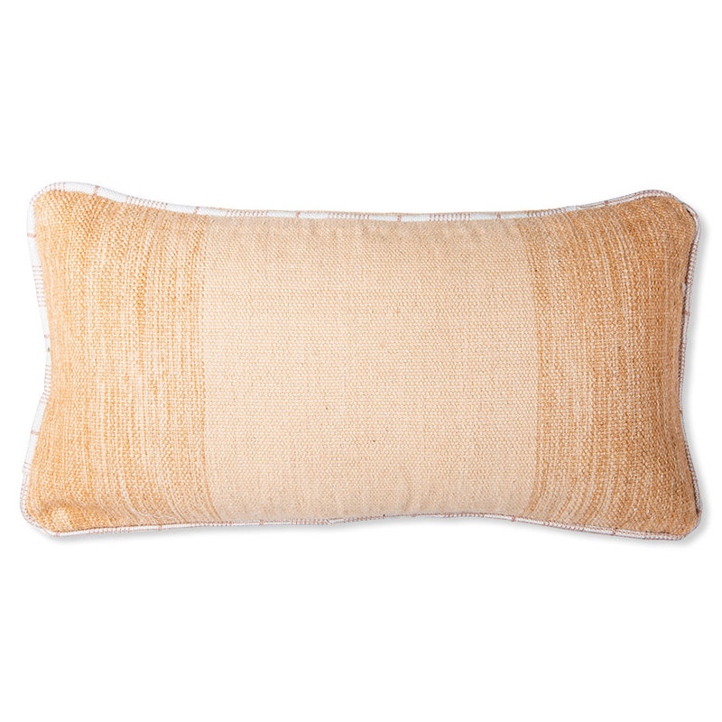 HKliving-collectie hand woven wool cushion natural (38x74)