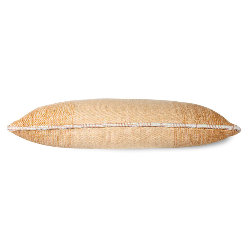 HKLIVING-collectie hand woven wool cushion natural (38x74)
