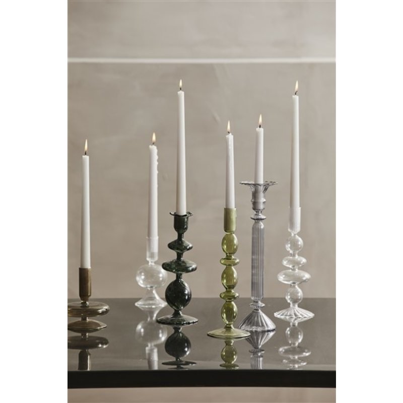 Nordal-collectie ERISKA candleholder, transp. black