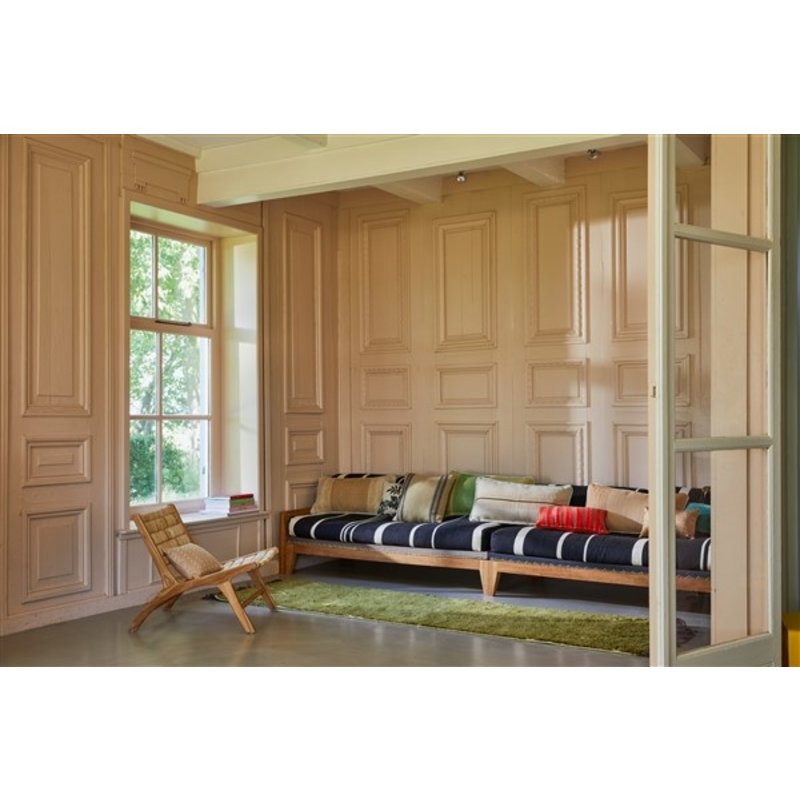 HKLIVING-collectie hand woven wool cushion natural (38x74)