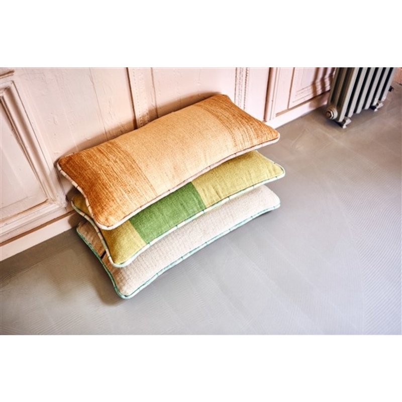 HKLIVING-collectie hand woven wool cushion green (38x74)