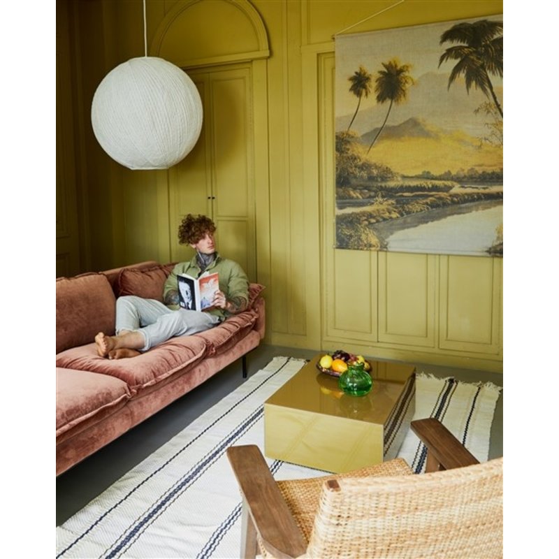 HKLIVING-collectie Retrosofa 4-zits royal velvet magnolia