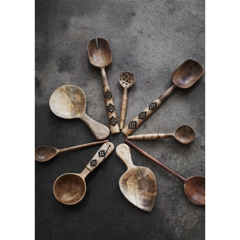 Madam Stoltz-collectie Wooden spoons w/ cane