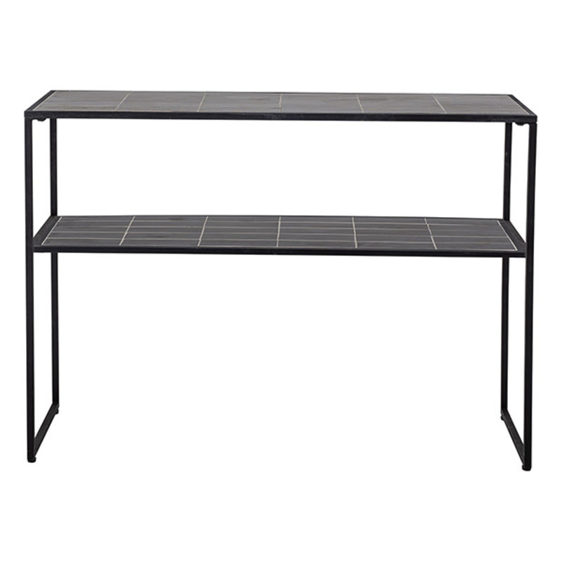 Bloomingville-collectie June Console Table, Black, Stone