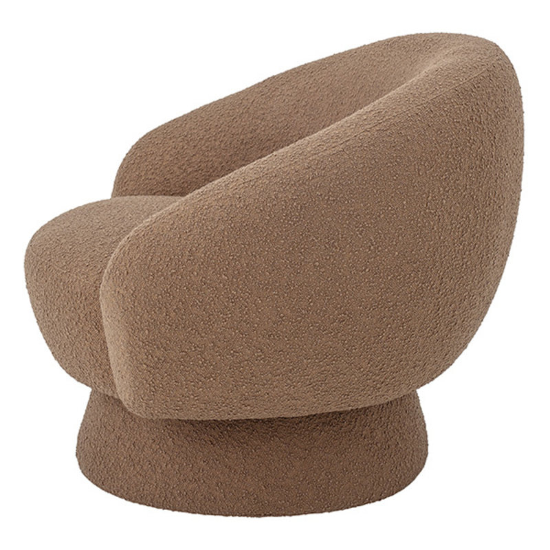 Bloomingville-collectie Ted Lounge Chair, Brown, Polyester