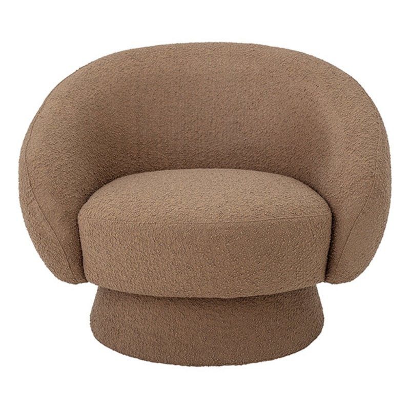 Bloomingville-collectie Ted Lounge Chair, Brown, Polyester