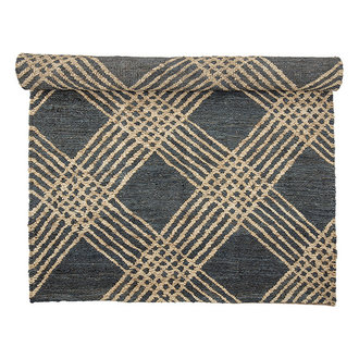 Bloomingville Jute vloerkleed Cat zwart/naturel