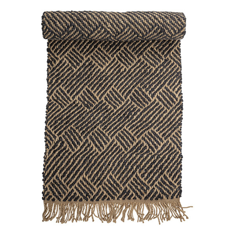 Bloomingville-collectie Aby Rug, Black, Jute