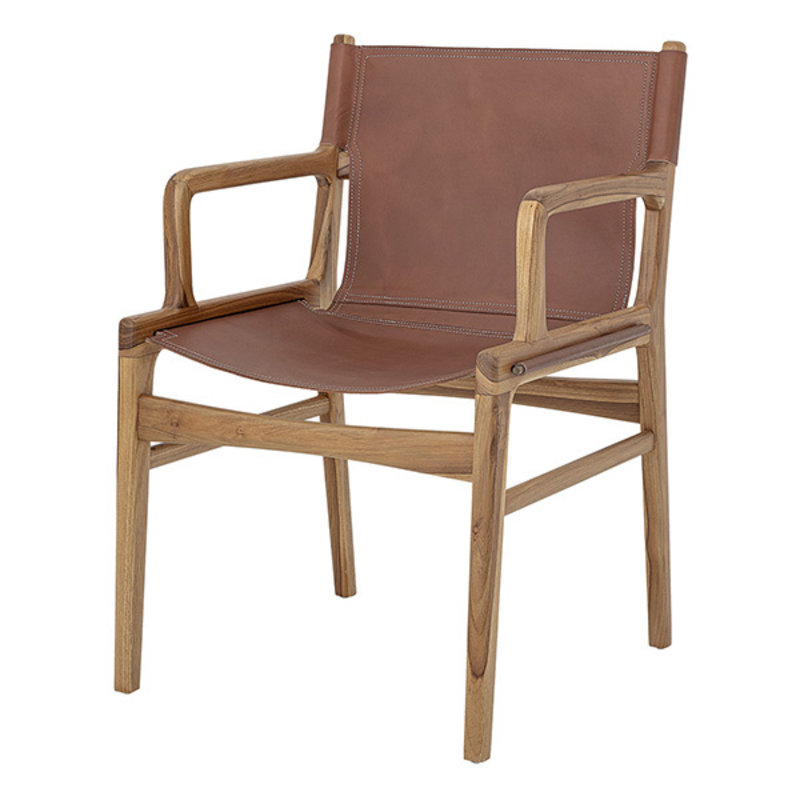 Bloomingville-collectie Ollie Lounge Chair, Brown, Leather