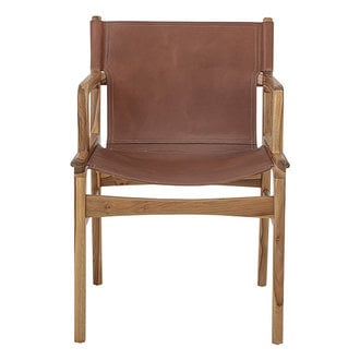 Bloomingville Ollie Lounge Chair, Brown, Leather