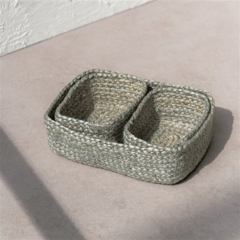 Urban Nature Culture-collectie storage basket 3-in-1 jute, spray green