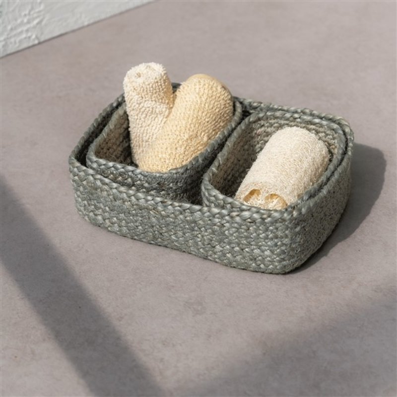 Urban Nature Culture-collectie storage basket 3-in-1 jute, spray green