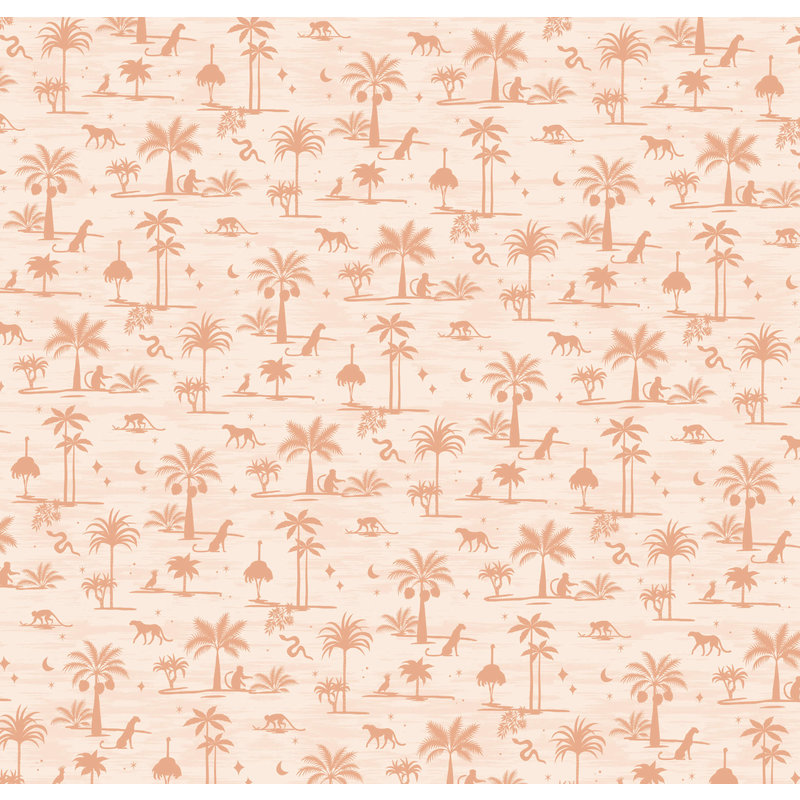 Creative Lab Amsterdam-collectie Jungle Silhouette Pink Wallpaper Mural