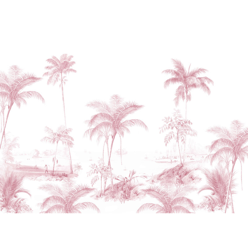 Creative Lab Amsterdam-collectie Exotic Palms Pink Wallpaper Mural