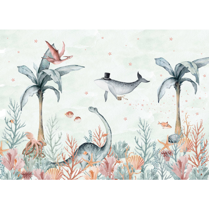 Creative Lab Amsterdam-collectie Flying Whale Behang Mural
