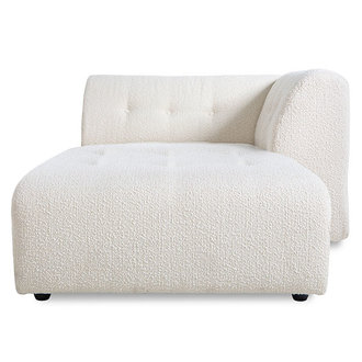 HKLIVING Vint bank element rechts divan boucle creme