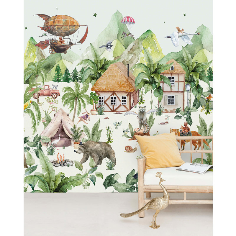 Creative Lab Amsterdam-collectie The Magical Village Behang Mural