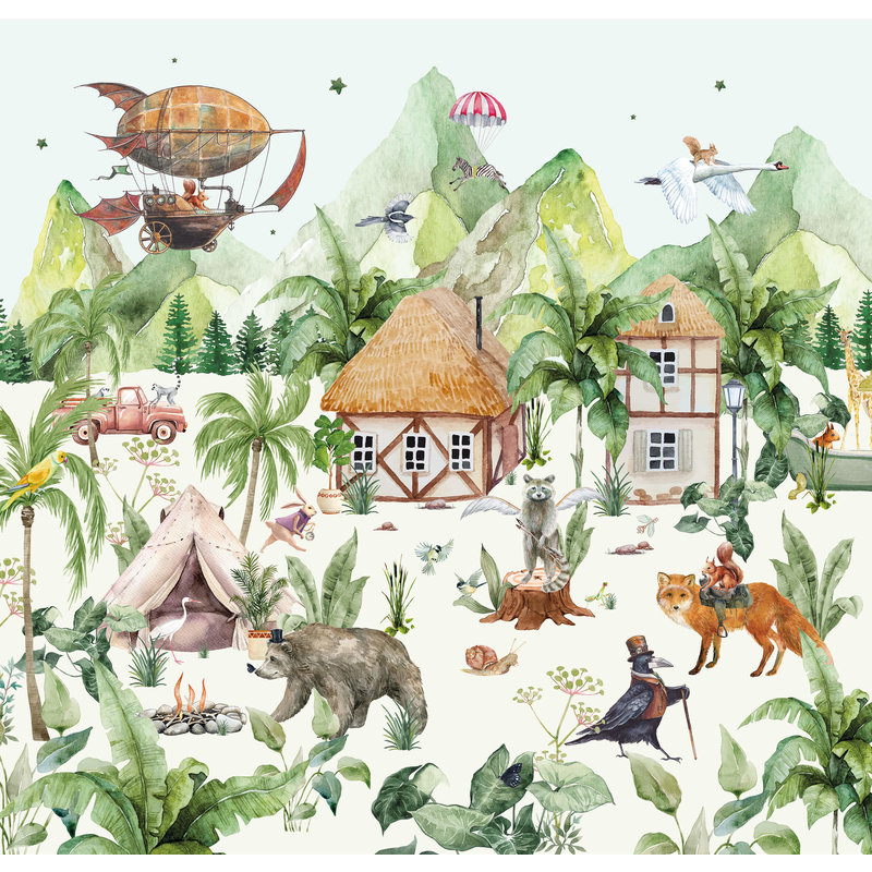 Creative Lab Amsterdam-collectie The Magical Village Behang Mural