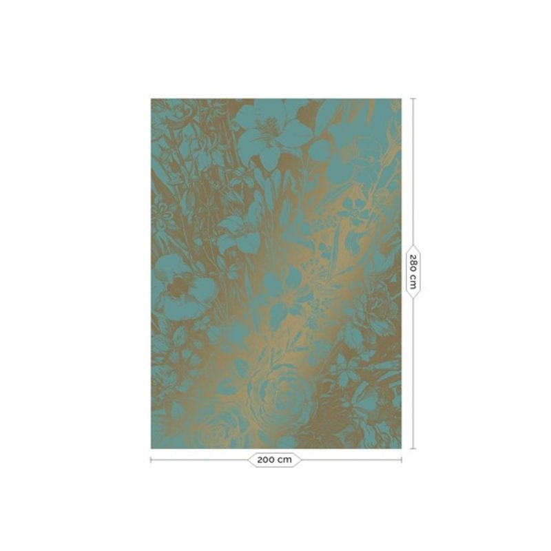 KEK Amsterdam-collectie  Gold Wallpaper Engraved Flowers Mint