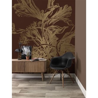KEK Amsterdam Gold Wallpaper Engraved Flowers Rust