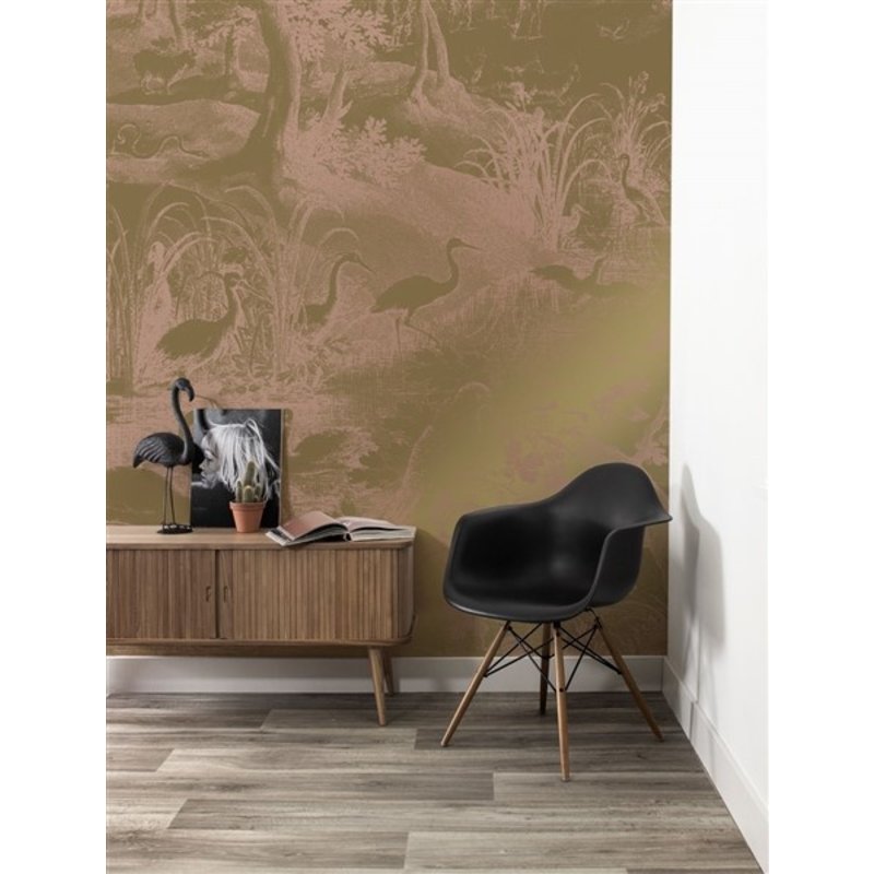 KEK Amsterdam-collectie  Gold Wallpaper Engraved Landscapes Nude