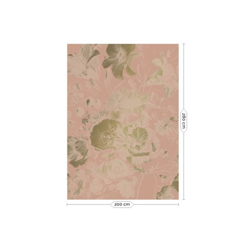 KEK Amsterdam-collectie  Gold Wallpaper Golden Age Flowers Nude