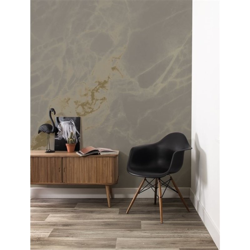 KEK Amsterdam-collectie  KEK Amsterdam Gold Wallpaper Marble Grey