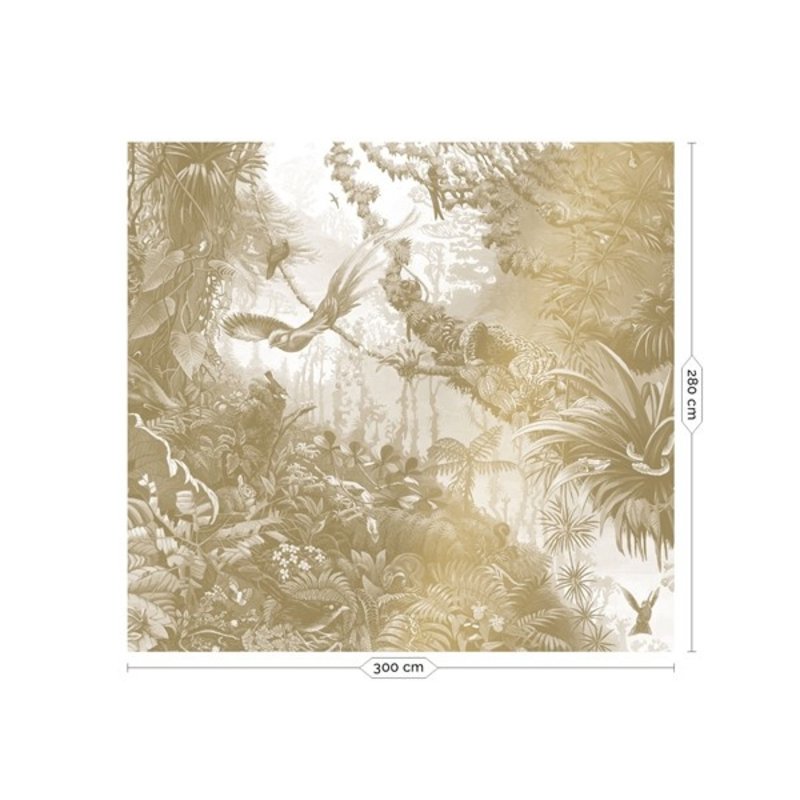 KEK Amsterdam-collectie Goud behang Tropical Landscapes Wit