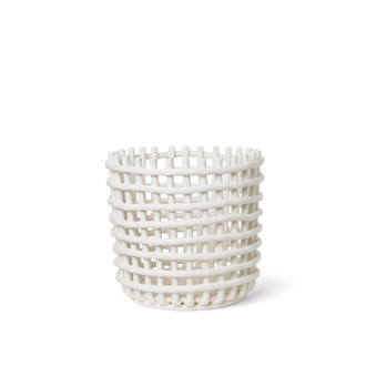 ferm LIVING Keramiek mand XL off-white