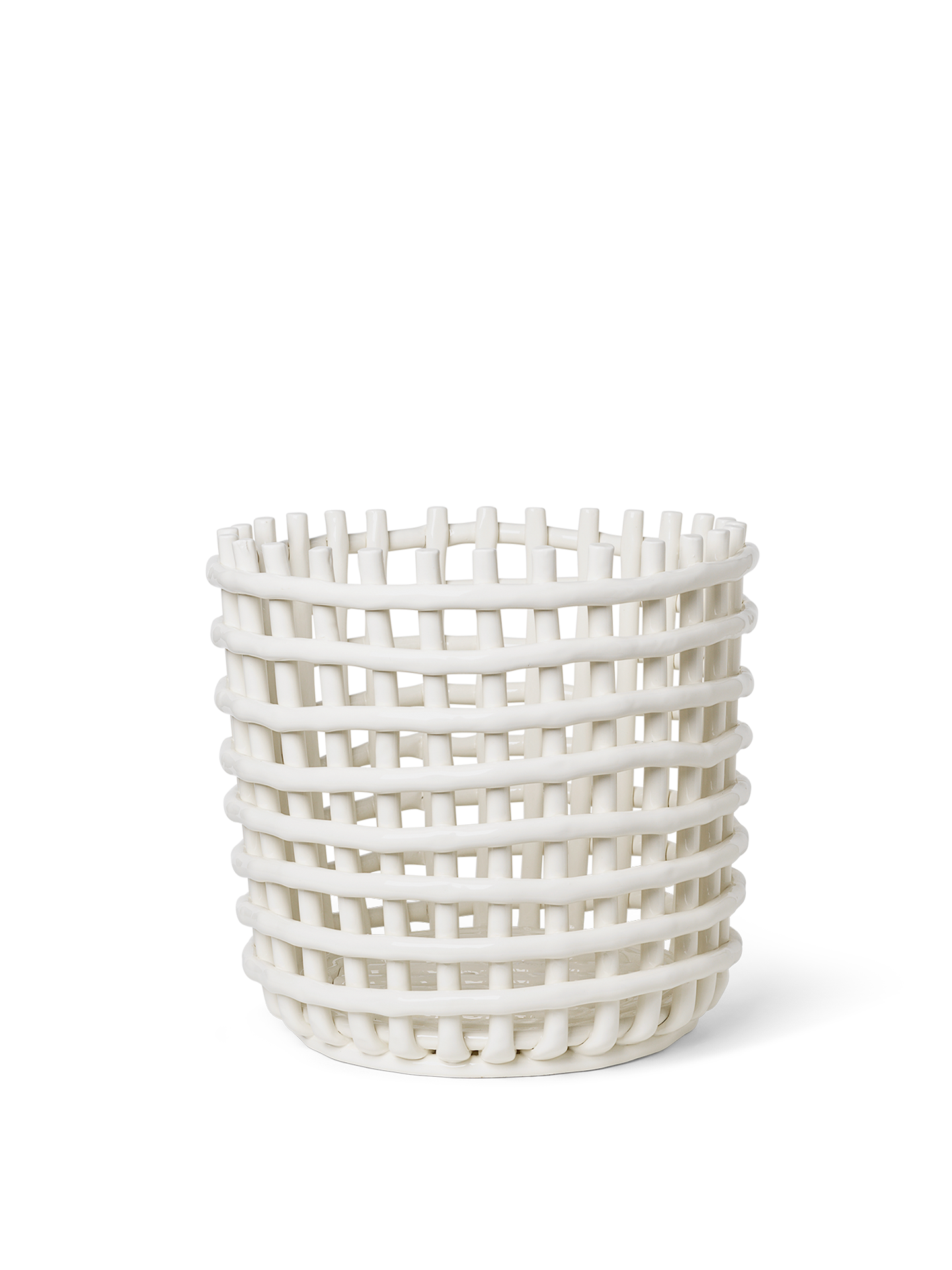 ferm LIVING-collectie Keramiek mand XL off-white