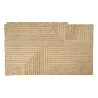 ferm LIVING Crease Wool Rug - Large - Light Sand