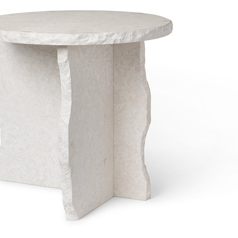 ferm LIVING-collectie Bijzettafel Mineral Sculptural Bianco Curia