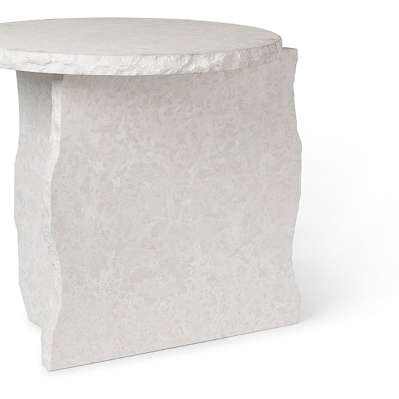 ferm LIVING-collectie Bijzettafel Mineral Sculptural Bianco Curia