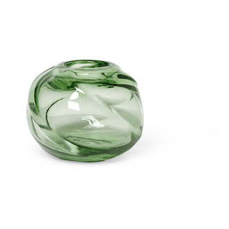 ferm LIVING Vaas Water Swirl rond recycled glas