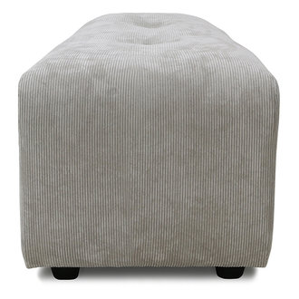 HKLIVING Vint bank hocker small corduroy rib crème