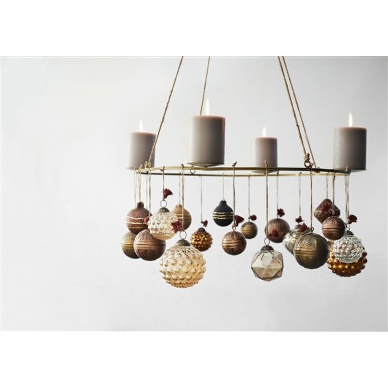 Madam Stoltz-collectie Oval hanging candle holder