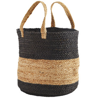 Madam Stoltz Jute basket w/ handles