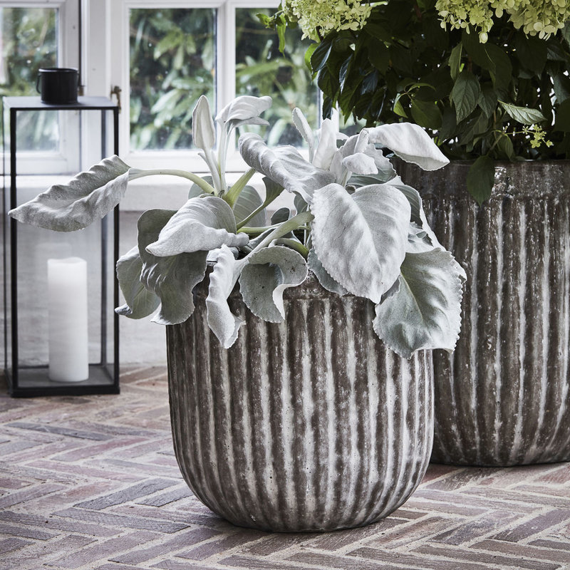 House Doctor-collectie Plant pot Pharao antique brown - set of 2