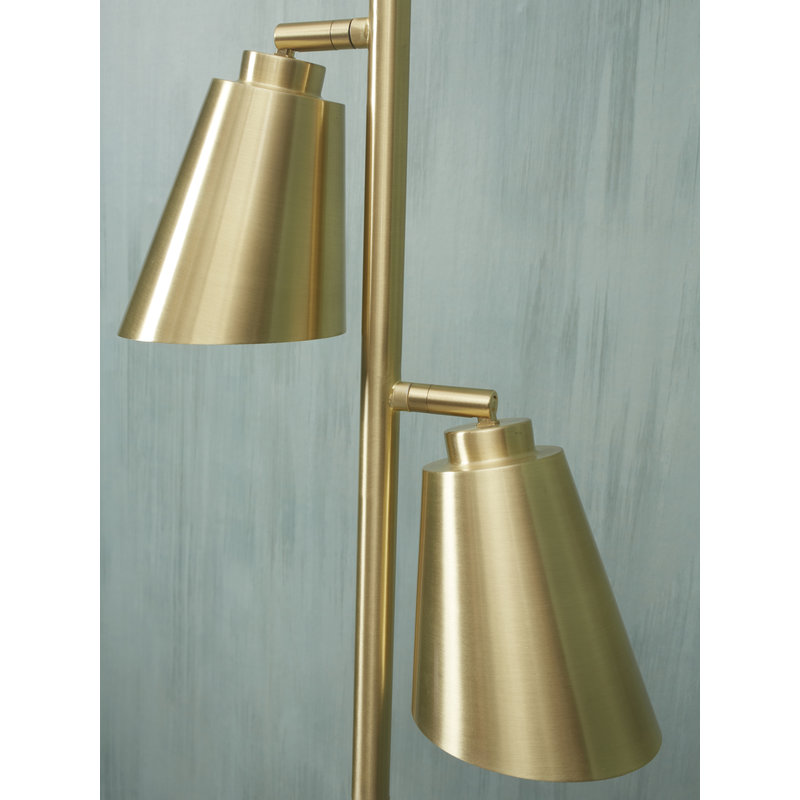it's about RoMi-collectie Floor lamp iron Bremen 2-shade, gold